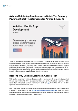 Aviation Mobile App Development in Dubai Top Company Powering Digital Transformation for Airlines  Airports