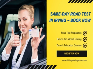 Same-Day Road Test in Irving – Book Now