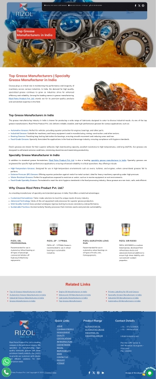 Top Grease Makers for Industry