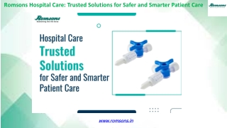 Romsons Hospital Care: Trusted Solutions for Safer and Smarter Patient Care