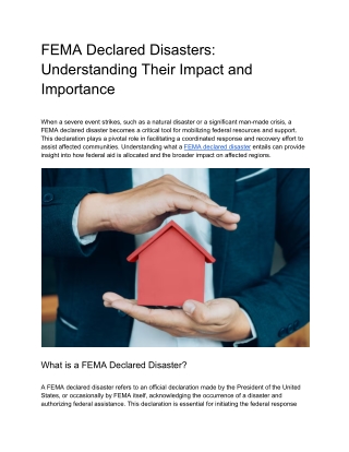 _FEMA Declared Disasters_ Understanding Their Impact and Importance