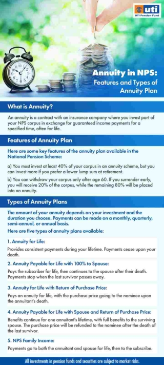 Annuity in NPS: Features and Types of Annuity Plan