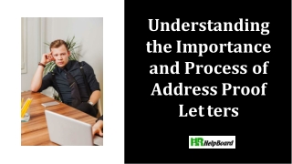 Proof Address Letter