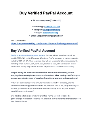 Buy Verified PayPal Account