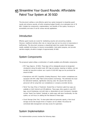 Streamline Your Guard Rounds_ Affordable Patrol Tour System at 30 SGD (1)