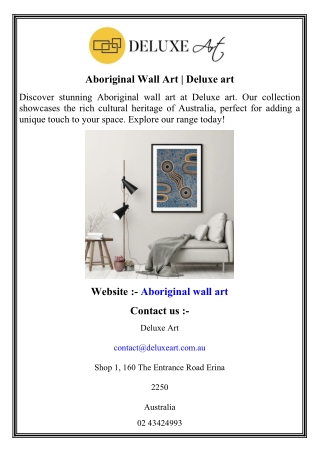 Aboriginal Wall Art   Deluxe art