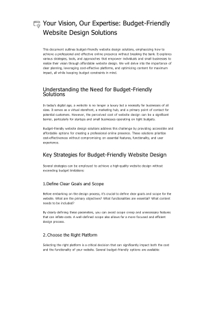 Your Vision, Our Expertise_ Budget-Friendly Website Design Solutions