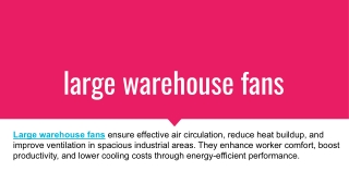 large warehouse fans