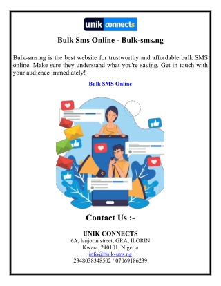 Bulk Sms Online - Bulk-sms.ng