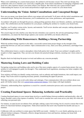 The Role of an Architect in Custom Home Projects