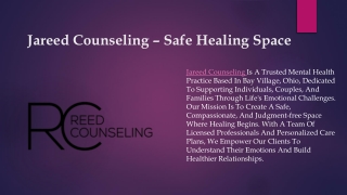 Jareed Counseling – Safe Healing Space