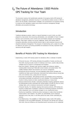 The Future of Attendance_ 1 SGD Mobile GPS Tracking for Your Team