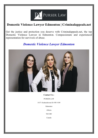 Domestic Violence Lawyer Edmonton Criminalappeals.net