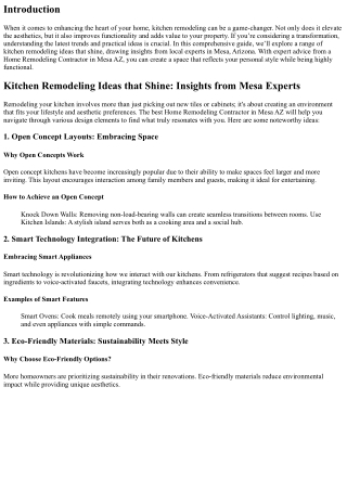 Kitchen Remodeling Ideas that Shine: Insights from Mesa Experts