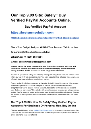 Our Top 9.09 Site_ Safely Buy Verified PayPal Accounts Online