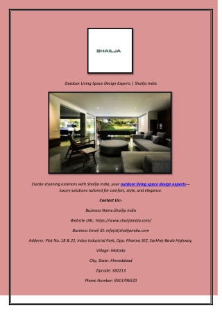 Outdoor Living Space Design Experts