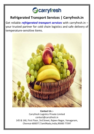 Refrigerated Transport Services Carryfresh.in.pdf.