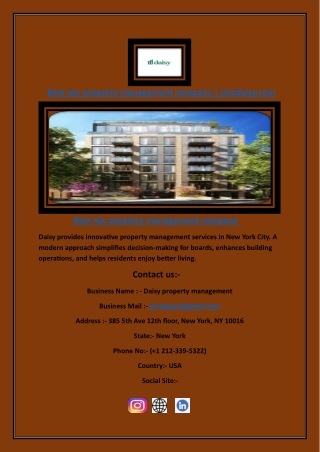 Best nyc property management company