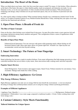 ”Essential Features Every Modern Kitchen Should Have Today