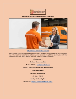 Reliable UK Package Forwarding Service | Send2Hub