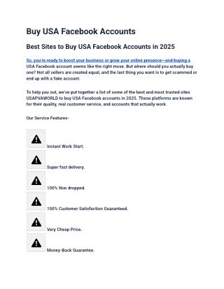 Buy USA Facebook Accounts