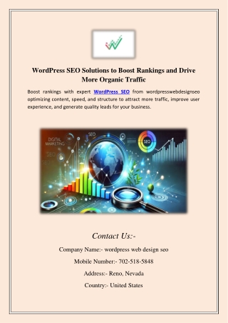 WordPress SEO Solutions to Boost Rankings and Drive More Organic Traffic