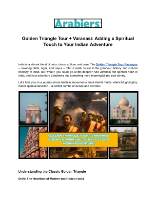 Golden Triangle Tour   Varanasi_ Adding a Spiritual Touch to Your Indian Adventure