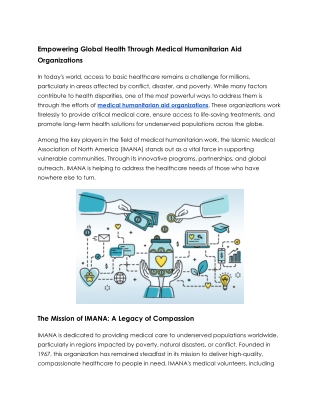 Advancing Health through Medical Humanitarian Aid