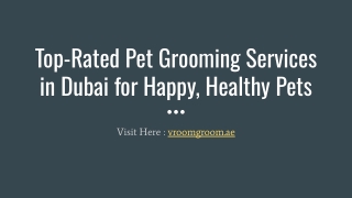 Top-Rated Pet Grooming Services in Dubai for Happy, Healthy Pets