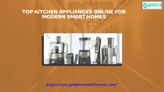 Top Kitchen Appliances Online for Modern Smart Homes