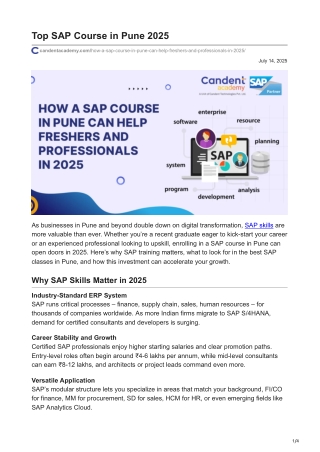 candentacademy.com-Top SAP Course in Pune 2025