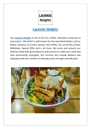 Launnie Heights Launceston Menu | Get Best Deals