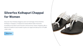 Silverfox Kolhapuri Chappal for Women | Handcrafted Leather Sandals