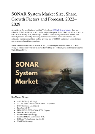 SONAR System Market Size