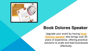 Book Dolores Speaker