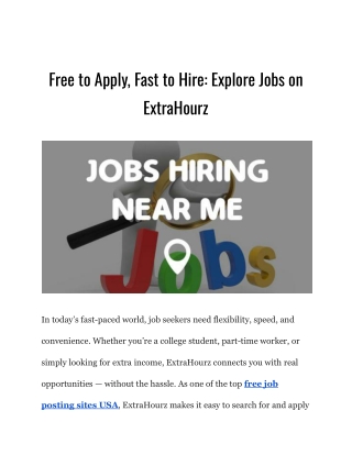 Free to Apply, Fast to Hire_ Explore Jobs on ExtraHourz