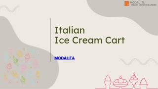 Modalita’s Italian Gelato Cart – Premium Ice Cream Cart