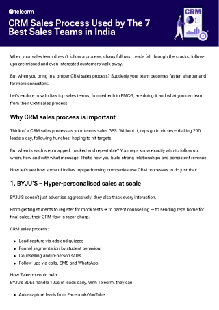 CRM Sales Process