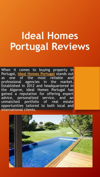 Ideal Homes Portugal Reviews