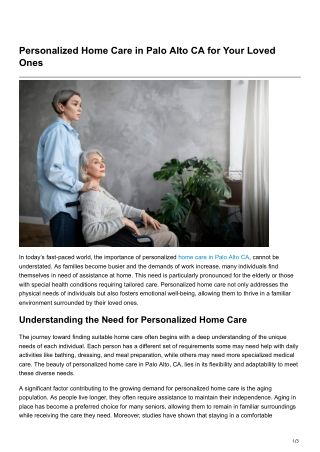 Personalized Home Care in Palo Alto CA for Your Loved Ones (2)