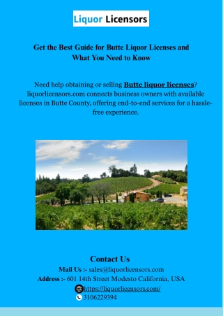Get the Best Guide for Butte Liquor Licenses and What You Need to Know