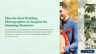 Hire the Best Wedding Photographer in Gurgaon for Stunning Memories