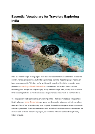 Essential Vocabulary for Travelers Exploring India