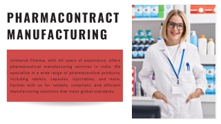Reliable Manufacturing Solutions for Pharma Products