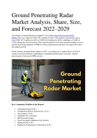 Ground Penetrating Radar Market