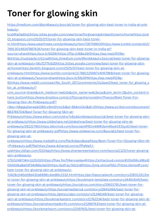 Toner for glowing skin