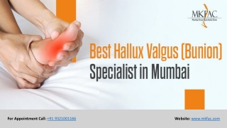 Best Hallux Valgus (Bunion) Specialist in Mumbai | MKFAC