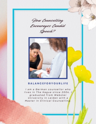 How Counselling Encourages Candid Speech
