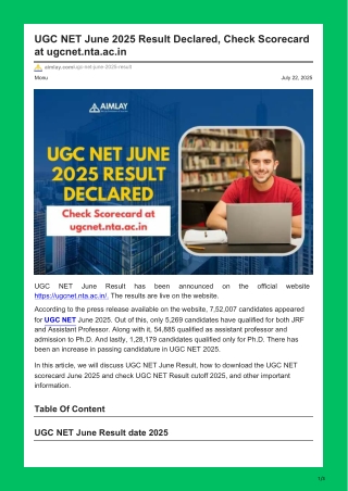 UGC NET June 2025 Result Declared Check Scorecard at ugcnetntaacin.pdf
