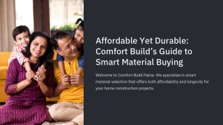 Affordable Yet Durable: Comfort Build’s Guide to Smart Material Buying.